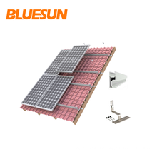 Galvanized steel Color Silver Solar panel bracket mount adjustable panel structures racking for tin pitch tiled roof